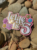 3D Cake Topper Flower Theme