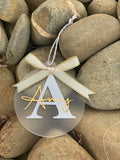 Personalised Christmas baubles with initials