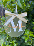 Personalised Christmas baubles with initials