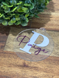Personalised Christmas baubles with initials