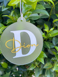 Personalised Christmas baubles with initials