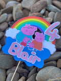 3D Cake Topper Peppa Pig theme