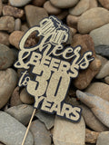 3D Cake Topper cheers and beers theme