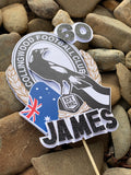 3D Cake Topper Collingwood Magpies AFL Theme