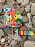 3D Cake Topper Hey Bear sensory Fruit theme