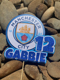 3D Cake Topper Manchester City Theme