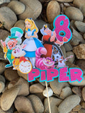 3D Cake Topper Alice in Wonderland Theme