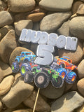 3D Cake Topper Monster Trucks theme