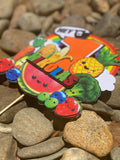 3D Cake Topper Hey Bear sensory Fruit theme