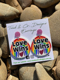 Love Wins Rainbow Earrings
