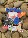 3D Cake Topper Sports Theme