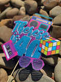 3D Cake Topper 80’s Theme