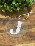 Personalised Christmas baubles with initials