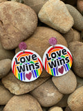 Love Wins Rainbow Earrings