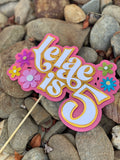 3D Cake Topper Flower Theme
