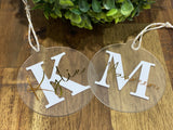 Personalised Christmas baubles with initials
