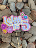 3D Cake Topper Flower Theme