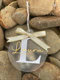 Personalised Christmas baubles with initials