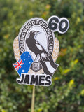 3D Cake Topper Collingwood Magpies AFL Theme