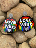 Love Wins Rainbow Earrings