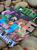 3D Cake Topper Minecraft theme