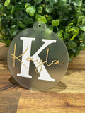 Personalised Christmas baubles with initials