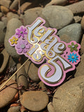 3D Cake Topper Flower Theme