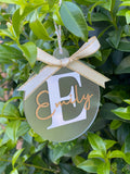 Personalised Christmas baubles with initials