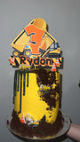 3D Cake Topper Construction theme