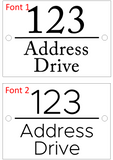 Large address plaques