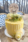 Cake Topper 12cm Round Solid Colours