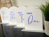 Acrylic Table Numbers- Arch with acrylic base