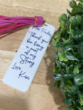 Personalised Bookmarks - Teacher Quote