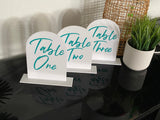 Acrylic Table Numbers- Arch with acrylic base