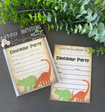 Birthday invitations- Dinosaur 1 theme