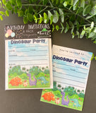 Birthday invitations- Dinosaur 2 theme