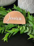 Acrylic Half Circle Name Place Card