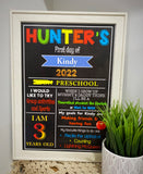 My First Day of School Poster- A3