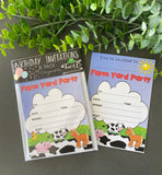 Birthday invitations- Farm theme