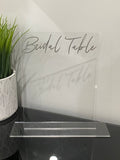 Acrylic Table Numbers Rectangle with acrylic base