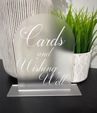 Acrylic Signs Cards and Wishing Well - Arch with acrylic base