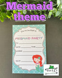 Birthday invitations- Mermaid theme