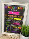 My First Day of School Poster- A3