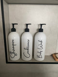 Plastic Pump Bottles- 1 Litre set of 3