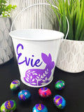 Easter Buckets Floral Bunny Designs