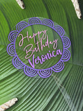 Cake Topper 12cm Round Clear