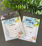 Birthday invitations- Water theme