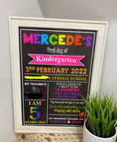 My First Day of School Poster- A3