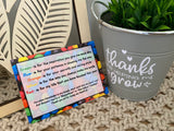 M&M Teacher Poem Cards