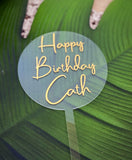 Cake Topper 12cm Round Clear